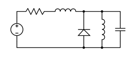 Typical IMPATT diode oscillator circuit